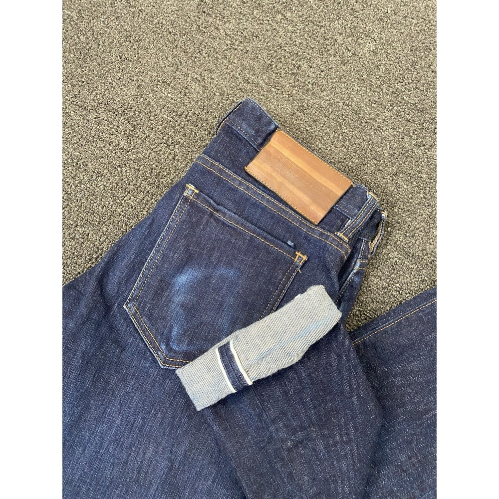 Billiam‎ Japanese Selvedge Slim Fit Blue Jeans Mens Size 30x29 White Cone Mills